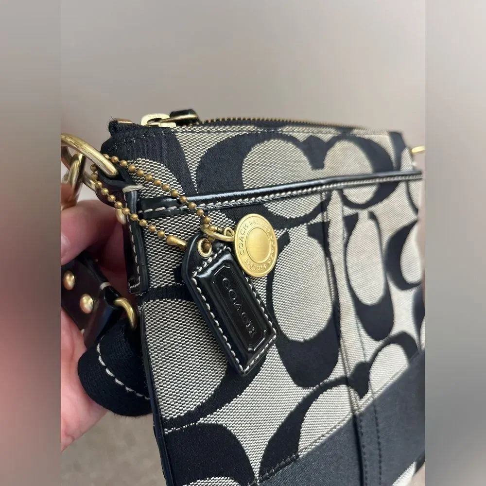Coach Black and Gray Crossbody Bag; NWOT! Perfect Condition!